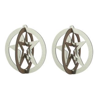 LIND DNA Xmas Star Mobile karácsonyfadísz szett 2részes, Nupo Silver-Nupo Bronze