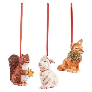 VB Nostalgic Ornaments karácsonyfadísz szett 3részes, Erdei állatok