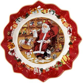 VB Toy's Fantasy süteményes tál 25cm, Télapó kívánságlistával
