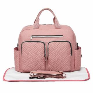 KONO praktikus UNISEX pelenkázótáska hőszigetelt pelenkázóalátéttel - pink