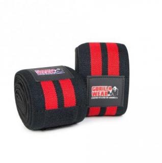 KNEE WRAPS - 250CM/98IN (BLACK/RED) [250CM/98IN]