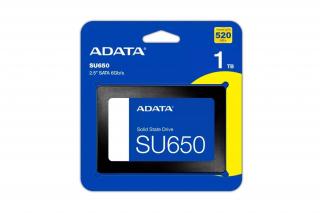 ADATA SSD 1TB - SU650 (3D TLC, 2,5", SATA3, R/W: 520/450 MB/s)