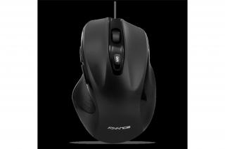 Advance Egér - SHAPE 6D (3200 DPI, 6 gomb, ergonomikus, fekete)