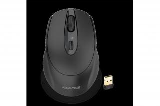 Advance Egér vezeték nélküli - FEEL WIRELESS (1600 DPI, 4 gomb, fekete)