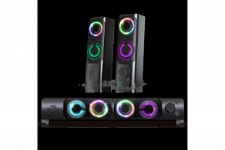 Advance Hangszóró - SOUNDPHONICS RGB 6W RMS (2.0, 3,5mm Jack, RGB, fekete)