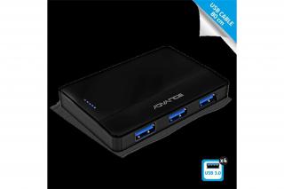 Advance USB Hub - XPAND STARTER HUB (USB-A to 4x USB-A3.0, fekete)