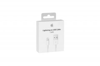 Apple gyári Lightning to USB adat, töltőkábel 1m, fehér (A1480) (MD818ZM/A)