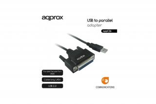 APPROX Kábel átalakító - USB2.0 to Párhuzamos (paraller) port adapter