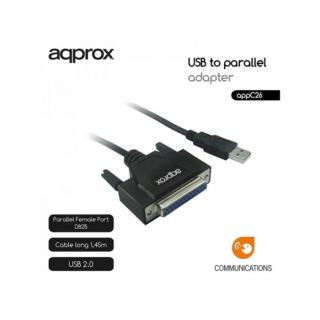 APPROX USB2.0 to Párhuzamos (paraller) port átalakitó adapter (appC26)