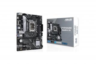 Asus Alaplap - Intel PRIME B660M-K D4 s1700 (B660, 2xDDR4 5333MHz, 4xSATA3, 2xM.2, HDMI+VGA)