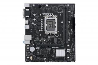 Asus Alaplap - Intel PRIME H610M-R D4-SI (H610, 2xDDR4 3200MHz, 4xSATA3, 1xM.2, HDMI+DVI+VGA)