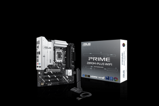 Asus Alaplap - Intel PRIME Z890M-PLUS WIFI LGA1851 (Z890, ATX, 4xDDR5 8666+MHz, 6xSATA3, 3xM.2, HDMI+DP+Type-C)