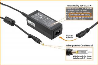 Asus EEEPC 12V 3A 36W helyettesítő új netbook töltő (ADP36EH C)
