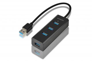 Axagon SUPERSPEED USB-A MINI HUB fém (HUE-M1A)