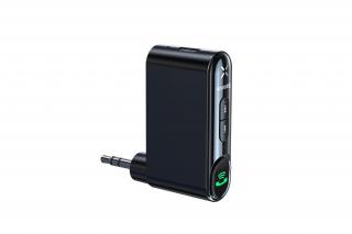 BASEUS BSBA-02 bluetooth FM transmitter 3.5mm jack aljzat (v5.0, 145mAh) FEKETE (WXQY010001)