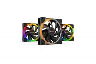 Be Quiet! Cooler 12cm - LIGHT WINGS 120mm PWM Triple-Pack (RGB, 1700rpm, 20,6dB, fekete)