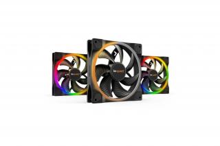 Be Quiet! Cooler 14cm - LIGHT WINGS 140mm PWM Triple-Pack (RGB, 1500rpm, 23,3dB, fekete)