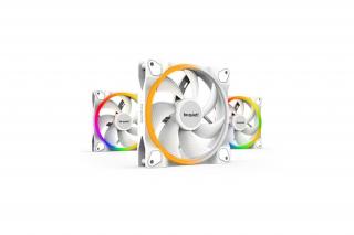 Be Quiet! Cooler 14cm - LIGHT WINGS WHITE 140mm PWM Triple Pack (RGB, 1700rpm, 20,6dB, fehér)