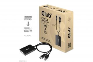 Club 3D Átalakító - CAC-1010 (DisplayPort to Dual Link DVI-D, aktív, 4K30Hz, HDCP ON)