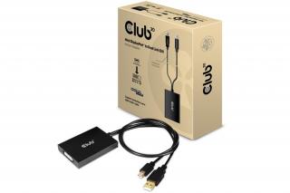 Club 3D Átalakító - CAC-1130 (Mini DisplayPort to Dual Link DVI-I Active, 4K30Hz)