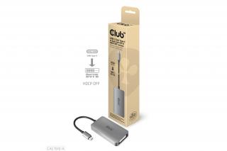 Club 3D Átalakító - CAC-1510-A (3.2 USB-C Gen 1 to DVI-D Dual Link, HDCP OFF, 4K30Hz)
