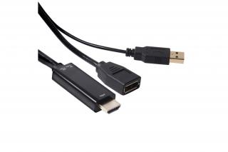 Club 3D Átalakító - CAC-2330 (HDMI to DisplayPort, 4K30Hz, FHD120Hz, USB-A táp)