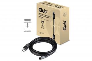 Club 3D Kábel - CAC-1023 (DisplayPort 1.4, 8K60Hz, DSC 1.2, HBR3, HDR, 3m, Bidirectionális, M/F)