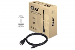 Club 3D Kábel - CAC-1351 (Micro HDMI to HDMI 2.0, 4K60Hz, 1m, Bi-Directional)