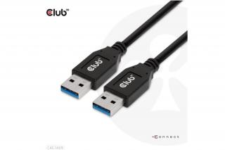 Club 3D kábel - CAC-1409 (USB-A Gen2, M/M, 10Gbps, 3A, 15W, 5V/3A, 0.5m)