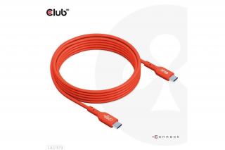 Club 3D Kábel - CAC-1573 (USB2 Type-C, M/M Kétirányú, 480Mb, 240W EPR, 2m)