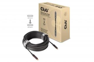 Club 3D Kábel - CAC-1589 (3.2 USB-C Gen 2 to 3.2 USB-C Gen 2, aktív, optikai, 60W PD, 4K60Hz, Bidirectional, 20m)