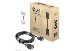 Club 3D Kábel - CAC-1703 (VGA Bidirectional, M/M, 3m, 28AWG, Full HD 1080p)