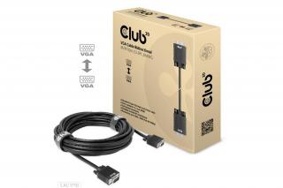 Club 3D Kábel - CAC-1710 (VGA Bidirectional, M/M, 10m, 28AWG, 1080p)