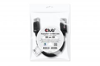 Club 3D Kábel - CAC-2067 (DisplayPort 1.4, HBR3, 8K60Hz, 1m, M/M, VESA minősítés)