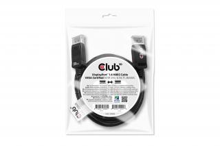 Club 3D Kábel - CAC-2068 (DisplayPort 1.4, M/M, 28AWG, HBR3, VESA tanúsítvánnyal, 8K60Hz, 2m)