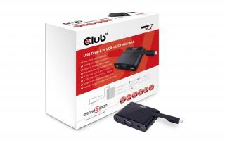 Club 3D Notebook Dokkoló - CSV-1532 (60W, 3.0 USB-C to D-Sub, VGA, 3.0 USB-A, (for Data) 3.0 USB-C)