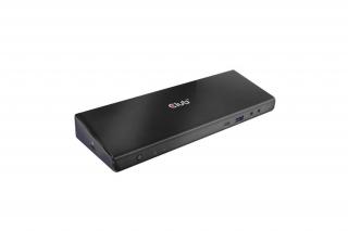 Club 3D Notebook Dokkoló - CSV-1562 (60W, 3.2 USB-C to 3xHDMI, 2x DP, 6x 3.2 USB-A, RJ45. 3,5 Jack)