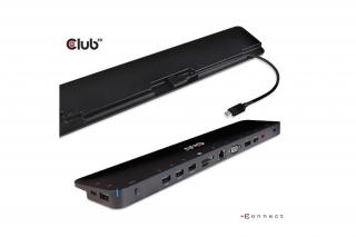 Club 3D Notebook Dokkoló - CSV-1565 (100W, USB-C to 5xUSB-A Gen 1, 2x USB-A 2.0, HDMI, DP,VGA, RJ45, Micro SD, 3,5 Jack)