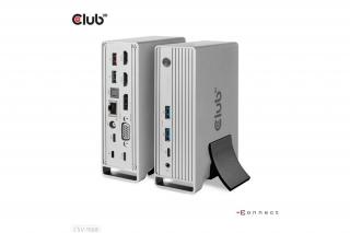 Club 3D Notebook Dokkoló - CSV-1568 (120W, Gen 2 USB-C to 4x USB-A, USB-C Gen 2, 2xHDMI, DP, VGA, RJ45, DC)