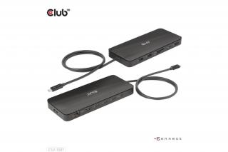Club 3D Notebook Dokkoló - CSV-1581 (140W, Thunderbolt 4 to 3xThunderbolt 4, 3xUSB-A, SD, TF, RJ45, 3,5 Jack, DC)
