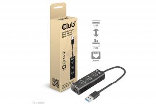 Club 3D USB Hub - CSV-1430A (3.2 USB-A to 3xUSB-A, RJ45)