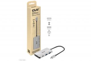 Club 3D USB Hub - CSV-1543 (USB-C Gen 2 to USB-C (data), USB-C (data+charge), USB-A (data), USB-A (data+charge)
