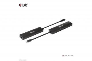 Club 3D USB Hub - CSV-1596 (USB-C to 2xHDMI, 2xUSB-A, USB-C PD, RJ45, 4k60Hz)