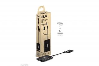 Club 3D Video Splitter - CSV-1478 (4K60HZ, 3.2 USB-C (USB-A adapterrel) to 2xDisplayPort)