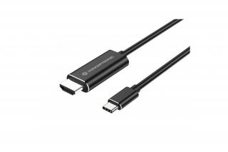 Conceptronic Kábel - ABBY04B (USB-C to HDMI, 4K/30Hz, 2m, fekete)