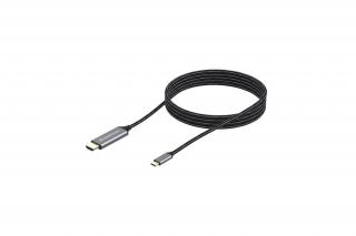 Conceptronic Kábel - ABBY10G (USB-C to HDMI, 4K/60Hz, harisnyázott, fekete, 2m)