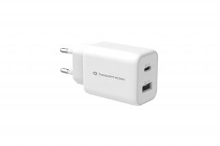 Conceptronic telefon töltő adapter - ALTHEA11W (USB-C+USB-A, 33W, fehér)
