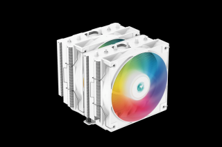 DeepCool CPU Cooler - AG620 WH ARGB (29,4 dB; max, 115,32 m3/h; 4pin PWM, 6 db heatpipe, 12cm, A-RGB LED, fehér)