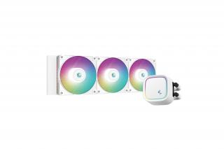 DeepCool CPU Water Cooler - LE720 WH (max 17,8dB; max. 145,86 m3/h; 3x12cm, A-RGB LED, fehér)