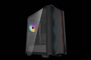 DeepCool Számítógépház - CC560 A-RGB V2 (fekete, ablakos, 4x12cm venti, Mini-ITX / Micro-ATX / ATX, 1xUSB3.0, 1xUSB2.0)